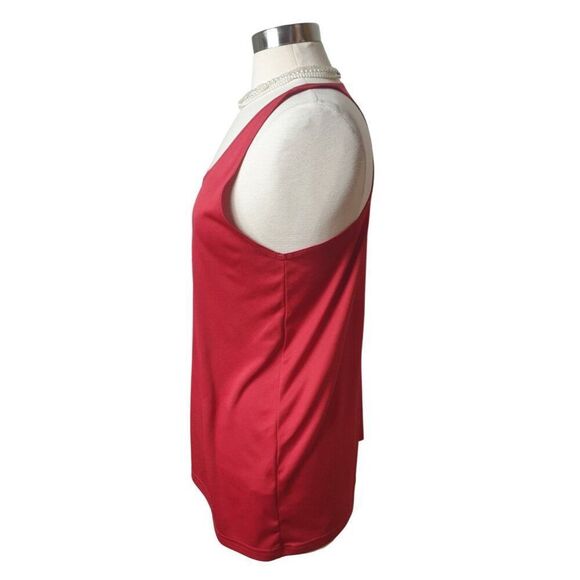 Womens Racerback Tank Top L Red Camp Gladiator CG Logo Run Train Gym Sporty - Picture 4 of 7